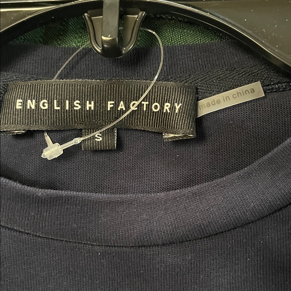 Navy Ruffle Top S English Factory. - Picture 3 of 5